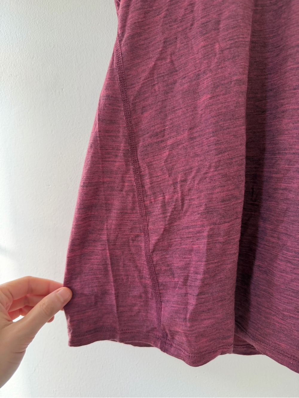 Ibex Merino Wool Burgundy Short Sleeve Scoop Neck Casual Tee Women’s Size XL - Picture 8 of 15